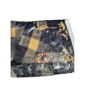 Faribault Woolen Mill Sunshine Camp Blanket Plaid Acrylic Fringe Throw